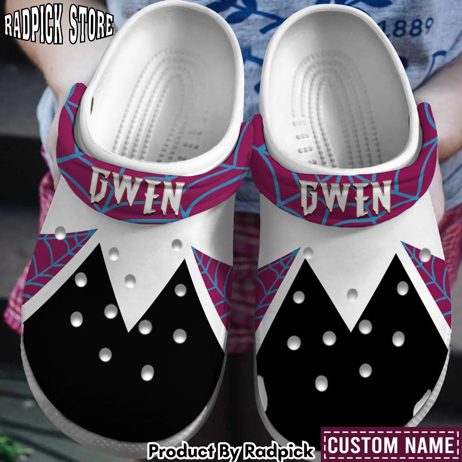 Radpick premium spider gwen comic clogs shoes comfortable for men women rp6522104